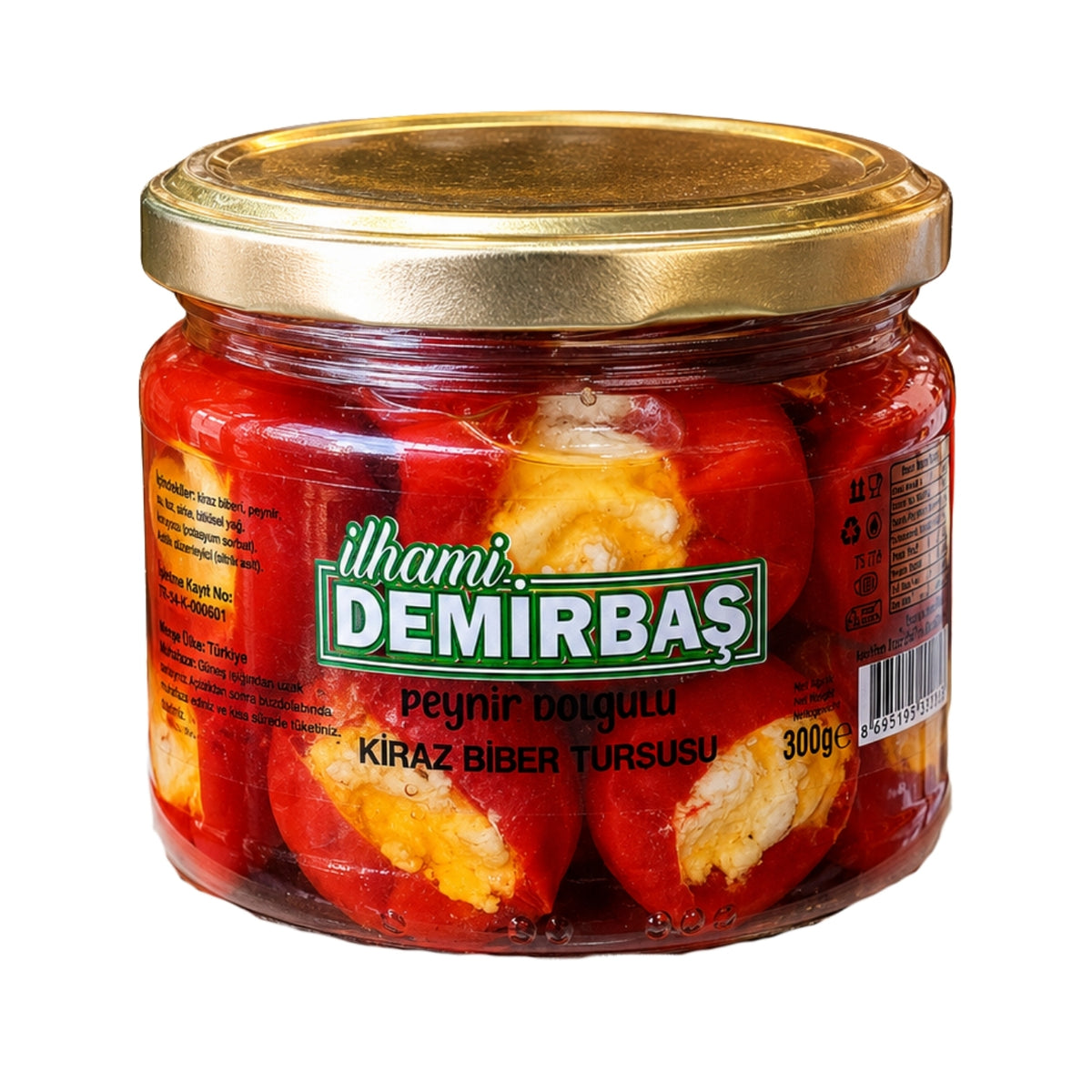 Peynir Dolgulu Kiraz Biber Turşusu - 300 g
