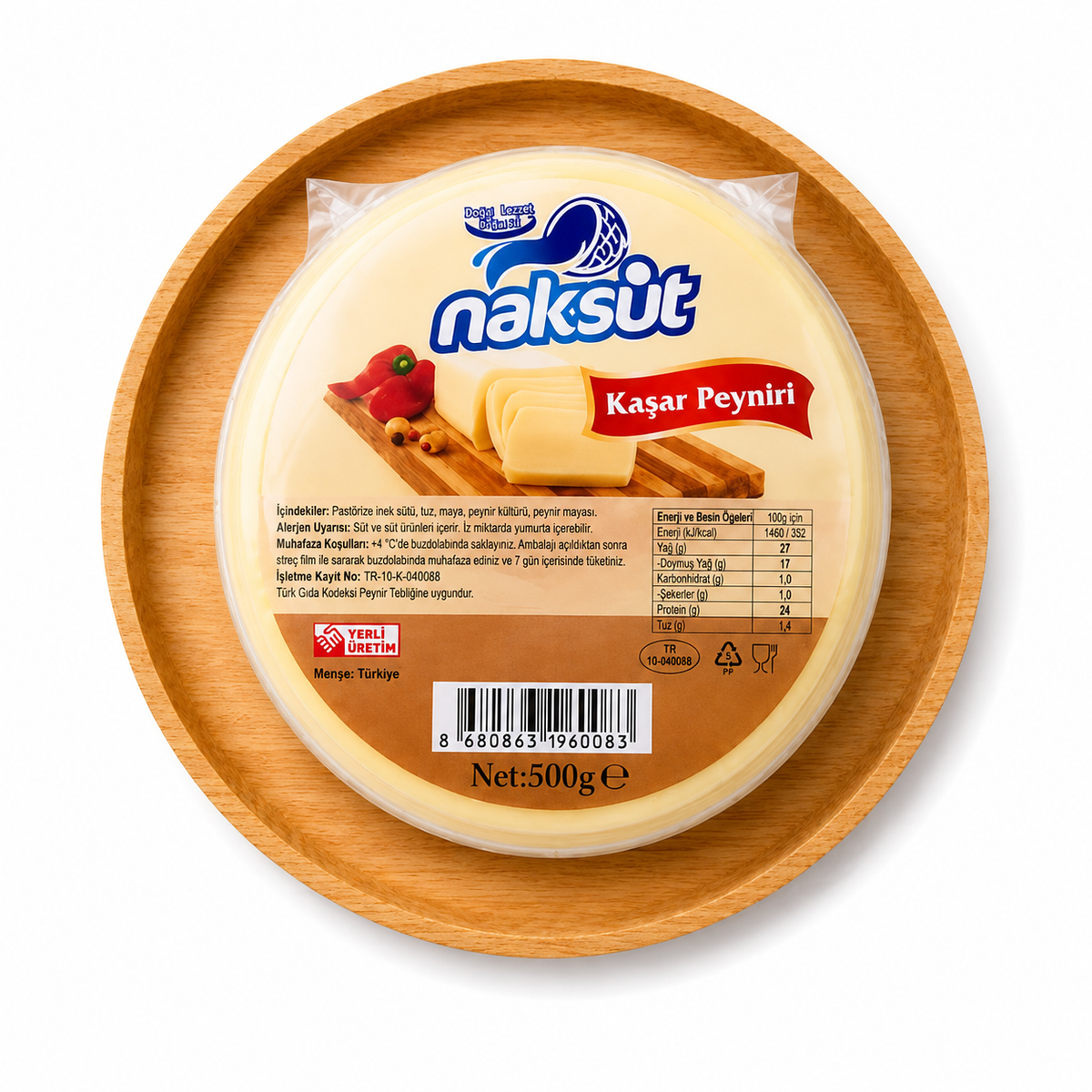 Naksüt Kaşar Peyniri - 500 Gr